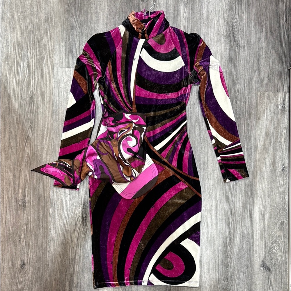 Pucci Pink and Black Striped Dress